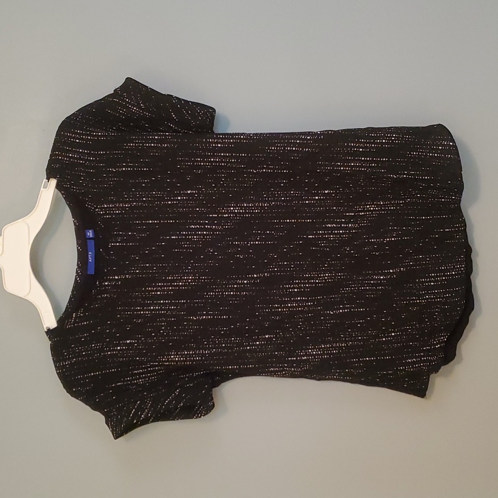 Apt 9 Black and White Speckled Top
